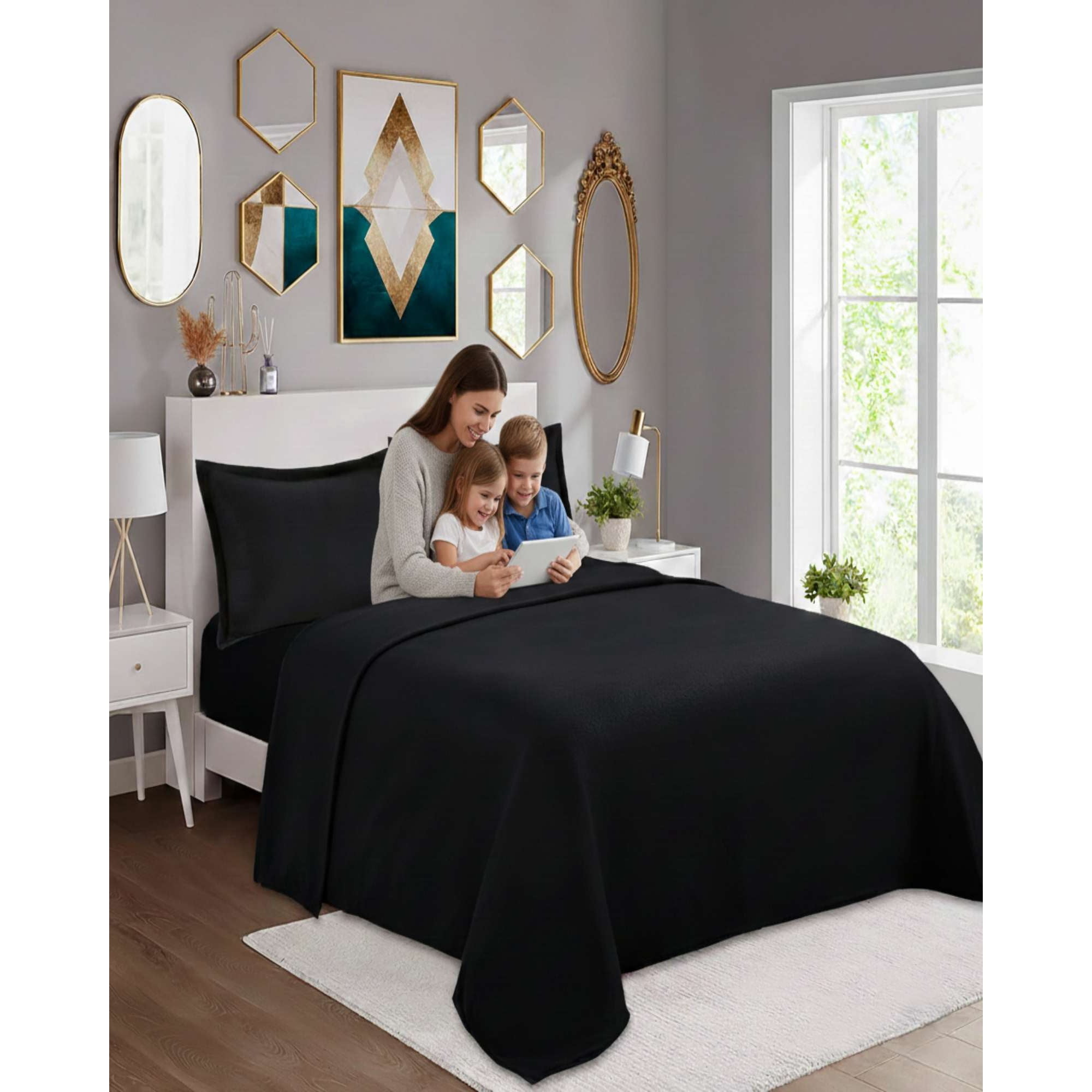 Myl Todo Hogar - Juego De Sábanas Polar Premium King Térmicas Extra Suaves