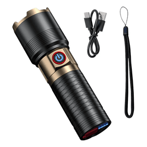 Genérico - Potente Linterna Coba Con Haz De Luz Tipo Laser Para 2000M Blanca Negro