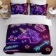 thumbnail image 4 of Purple Unicorn Full Bedding Set for Kids Boys Girls Glitter Galaxy Unicorn Duvet Cover 3 Piece Space Unicorn Comforter Cover, 4 of 5