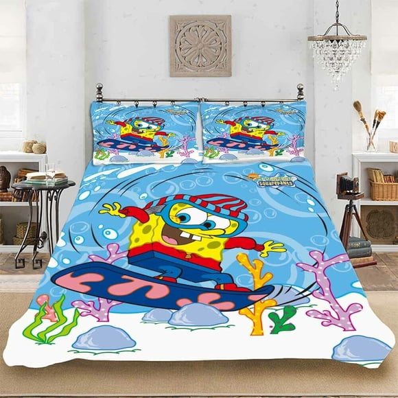 Sponge Skateboard Duvet Quilt Covers Pillow Case Bedding Sets3-Piece Bedding Set (1 Duvet Cover + 2 Pillow Shams)
