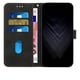 thumbnail image 3 of Funda tipo cartera para Oukitel C62 Pro con tarjetero, bolsillo para billetes, soporte, cierre magnético y correa para la muñeca, funda tipo folio con textura geométrica negro, 3 of 5
