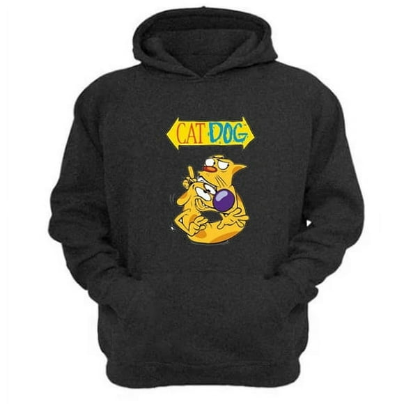 Polerón Canguro Cat Dog Gris Oscuro Talla Xl Unisex