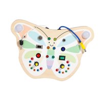 Bothyi - Tablero De Actividades De Madera Montessori, Juguete Sensorial Para Niños Y Niñas De 1 Año En Adelante, Mariposa