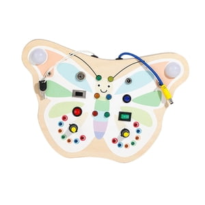 Bothyi - Tablero De Actividades De Madera Montessori, Juguete Sensorial Para Niños Y Niñas De 1 Año En Adelante, Mariposa