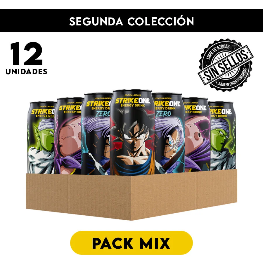 Strikeone - Pack Mix 12 Unidades Bebida Energética (473 Ml C/u) -segunda Edición