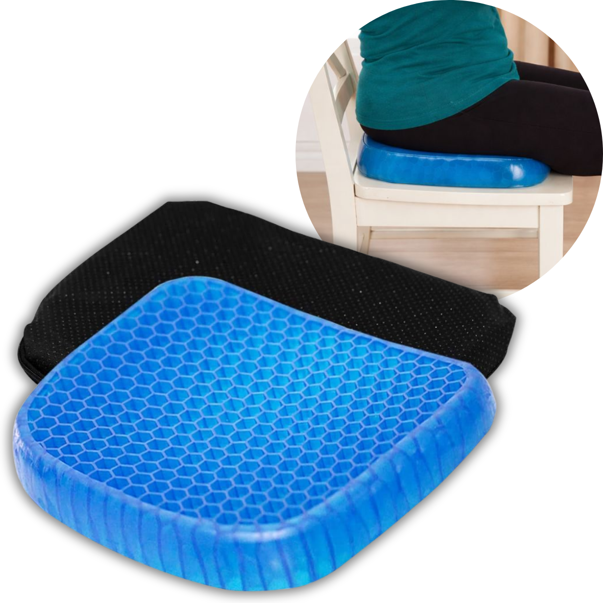 Genérico - Cojín De Gel Terapéutico Sunny Seat Ergonómico Silla Auto