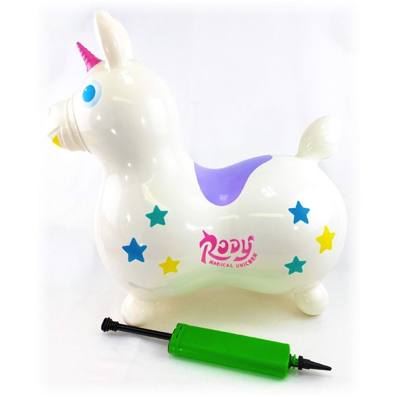 Unicornio mágico inflable Bounce & Ride Gymnic Rody con bomba