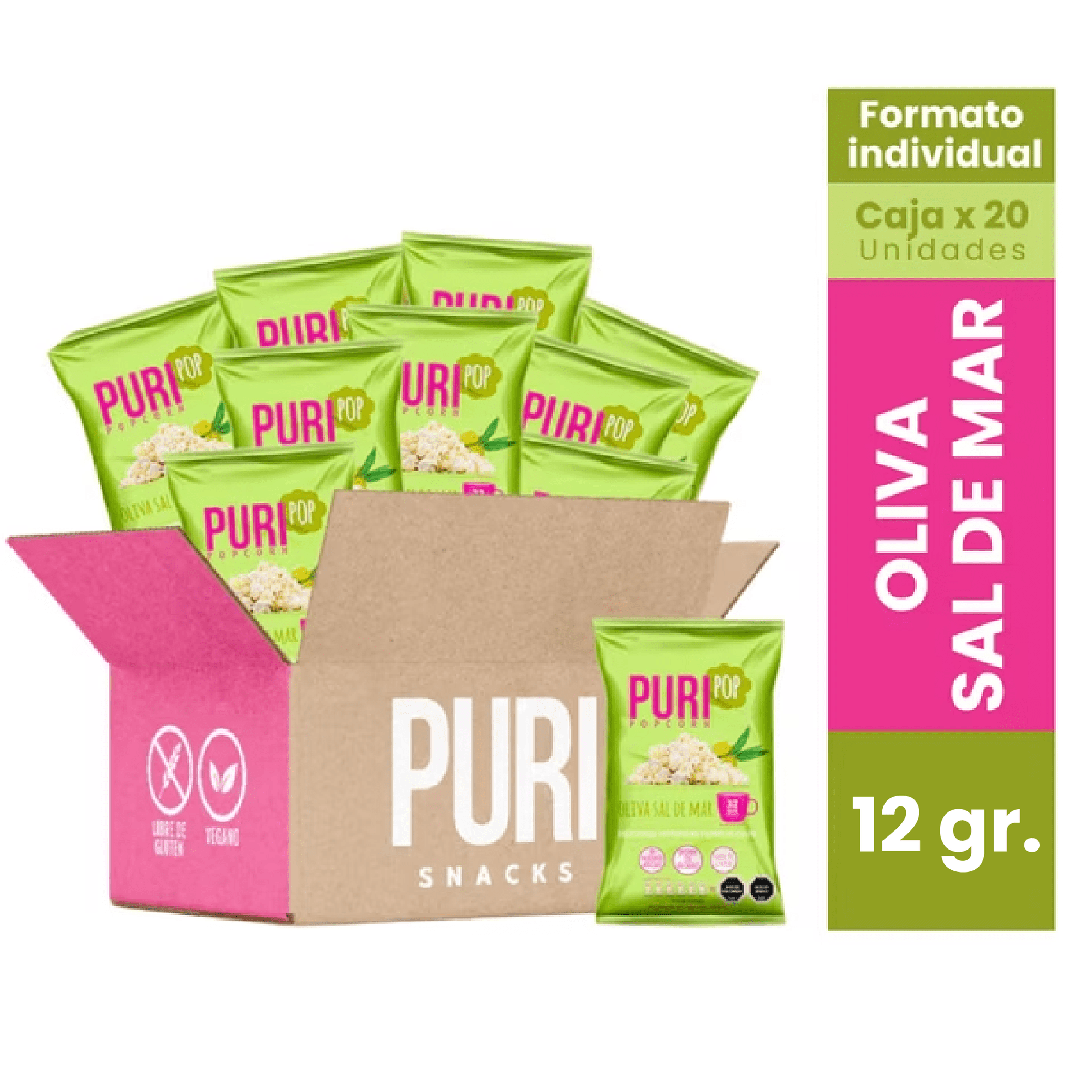 Puripop Oliva Sal De Mar 12grs.