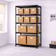 thumbnail image 1 of Estante Metalico Negro 180 x 90 x 40 cm Soporta 500 kg, 1 of 2