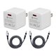 thumbnail image 1 of Adaptador de Corriente Kratos Power USB-C PD de 20W con Cable de 1.8 m Paquete de 2, 1 of 5