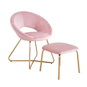 Novahus - Sitial Poltrona Filippo Con Reposapiés Rosa