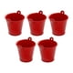 thumbnail image 2 of 5 Cubos De Metal Galvanizado, Contenedores Rústicos Para Recuerdos De Fiesta, Resistentes, Color Rojo, 2 of 3