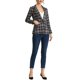 thumbnail image 2 of INSPIRE CHIC Blazers de regreso a clases para mujeres, solapa con muesca, manga larga, un botón, blazer de cuadros, azul oscuro, talla L, 2 of 6