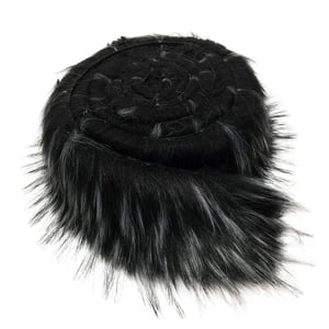 Bothyi - Shaggy Cuts Costura Trim Tela Artificial Hecha A Mano Para Sofá Alfombra Negra