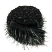 Bothyi - Shaggy Cuts Costura Trim Tela Artificial Hecha A Mano Para Sofá Alfombra Negra