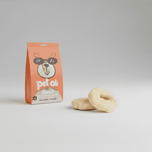 Pet Ok - Huesito Blanco Tipo Donut Para Perro Mediano Pack 6 Unidades