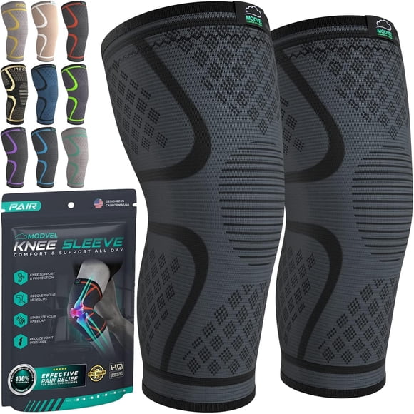 Rodillera Modvel Compression para mujeres y hombres, paquete de 2