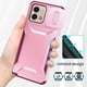 thumbnail image 5 of Funda Resistente para Motorola Moto G Stylus 5G 2023 con Tapa Deslizante y Protección Militar Rosa, 5 of 6