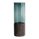 thumbnail image 5 of Florero De Vidrio Base De Madera Portavelas Decorativo Hogar Escritorio Plantas Maceta Estilo C 10x10x29cm, 5 of 5
