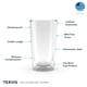 thumbnail image 3 of Vaso Tervis 473 ml Verde Cristal Hexagonal, 3 of 8