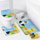 thumbnail image 4 of Pato y Ganso-theme 4-Piece Shower Curtain Set with Rugs, Waterproof Bathroom Decor Set Includes Bath Mat, U-Shaped Rug, Toilet Lid Cover and Curtain with Hooks, 4 of 6
