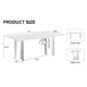thumbnail image 3 of Modern minimalist dining table. The white imitation marble glass desktop is equipped with silver metal legs. Suitable for restaurants and living rooms 71" *39.3" *29.5" DT-69.W1151S00386, 3 of 3