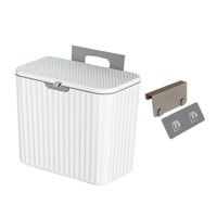 Magideal - Debajo Del Fregadero Cubo De Basura Deslizante Abierto Con Gancho Reciclaje Estable Cubo De Basura Portátil Ahorro De Espacio Cubo De Compost Interior Blanco 7L
