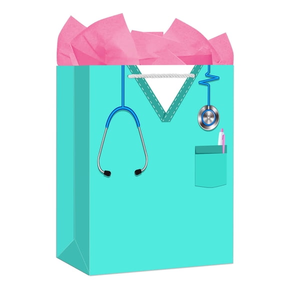 Bolsa de Regalo WhatSign 33 cm Graduación de Enfermería con Papel de Seda