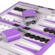 thumbnail image 5 of Set de backgammon Crazy Games Classic con funda de piel, color morado, 5 of 7