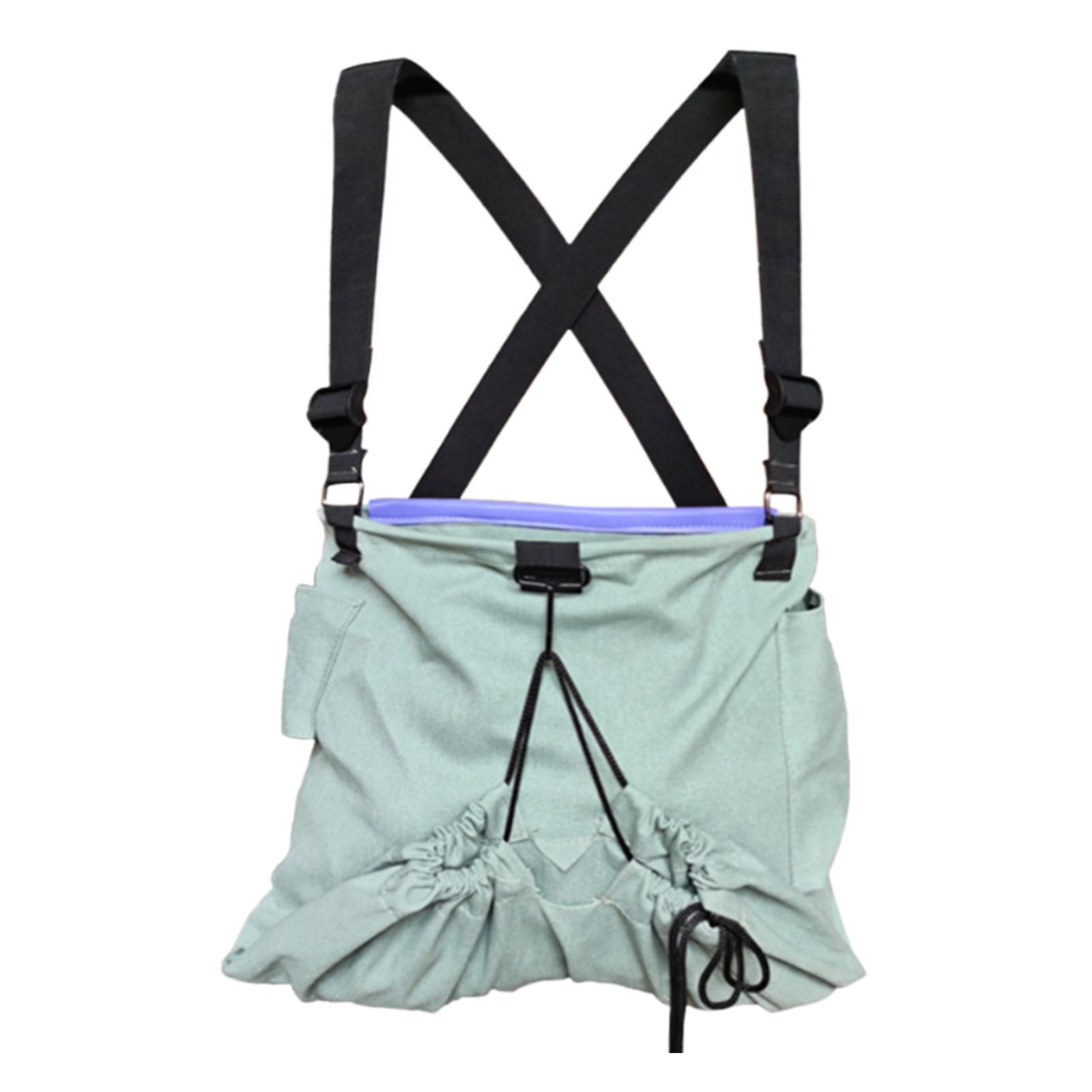 Magideal - Bolsa De Recolección De Frutas, Soporte Para Recolección De Alimentos, Bolsa De Lona Para Ayudantes De Granja, Bolsa De Almacenamiento Para Melocotone Gris Azulado