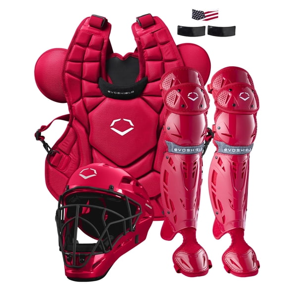EvoShield SRZ-1™ Kit de Equipo para Receptor de Béisbol – Rojo Escarlata, Intermedio