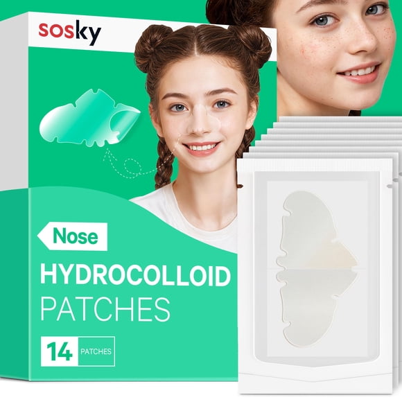 Tiras hidrocoloides Sosky para espinillas y poros, 14 unidades