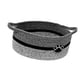 thumbnail image 1 of Cesta Tejida De Cuerda De Algodón, Cesta De Regalo Suave, Vacía Para Armario De Ba?o, Ropa, Color Negro Y Gris., 1 of 5