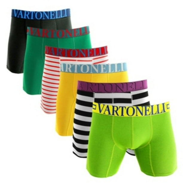 Pack de 6 Boxer Largo Algodon Hombre - Talla M