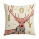 thumbnail image 4 of 1pc, Pink Santa Claus Christmas Tree Sleigh Pink Fawn Ornament Throw Pillow Cover 17.7*17.7 Inch Winter Holiday Cushion Cover Decoration For Home Sofa Cushion, 4 of 4