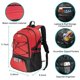 thumbnail image 2 of Mochila deportiva WOLT para baloncesto, fútbol, voleibol, natación, gimnasio, roja, 2 of 7