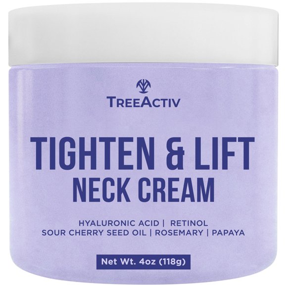 Crema reafirmante de cuello TreeActiv 118 g con ácido hialurónico y retinol