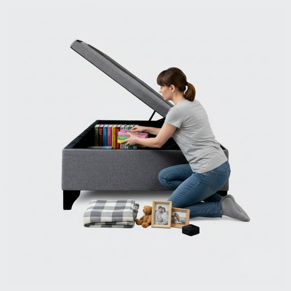 Base baul 1 plaza apertura horizontal 90x190 gris