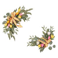 Bothyi - 2X Boda Arco Flores Guirnalda Flor Artificial Swag Tulipanes