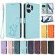 thumbnail image 3 of Funda Billetera con Relieve de Gato para Honor X6D, Verde Claro, 3 of 6