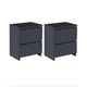 thumbnail image 1 of Pack 2 Veladores Cajonera Dark Dos Cajones Mesa De Noche - Negro, 1 of 3