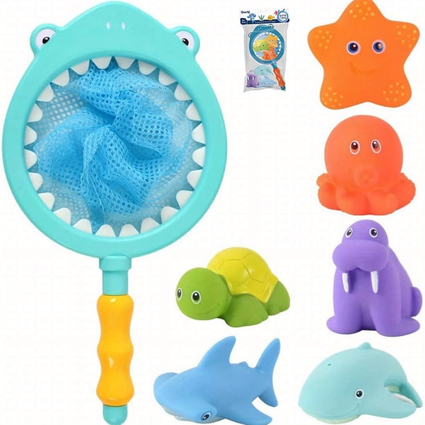 Bath Toy Baby Bathtub Toys, Sea Animals Squirting Toys, Water Spraying Discoloration Animals Floats, Fish Game In Bathtub Bathroom Pool For Babies Toddlers And Kids (Shark)