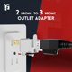 thumbnail image 3 of Adaptador PLUGTUL de 3 a 2 patas, 15 A, 125 VAC, 1875 W, 3 of 3