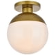 thumbnail image 1 of Luminaria de Techo Living District LD6060BR Vidrio y Hierro 110V, 1 of 9