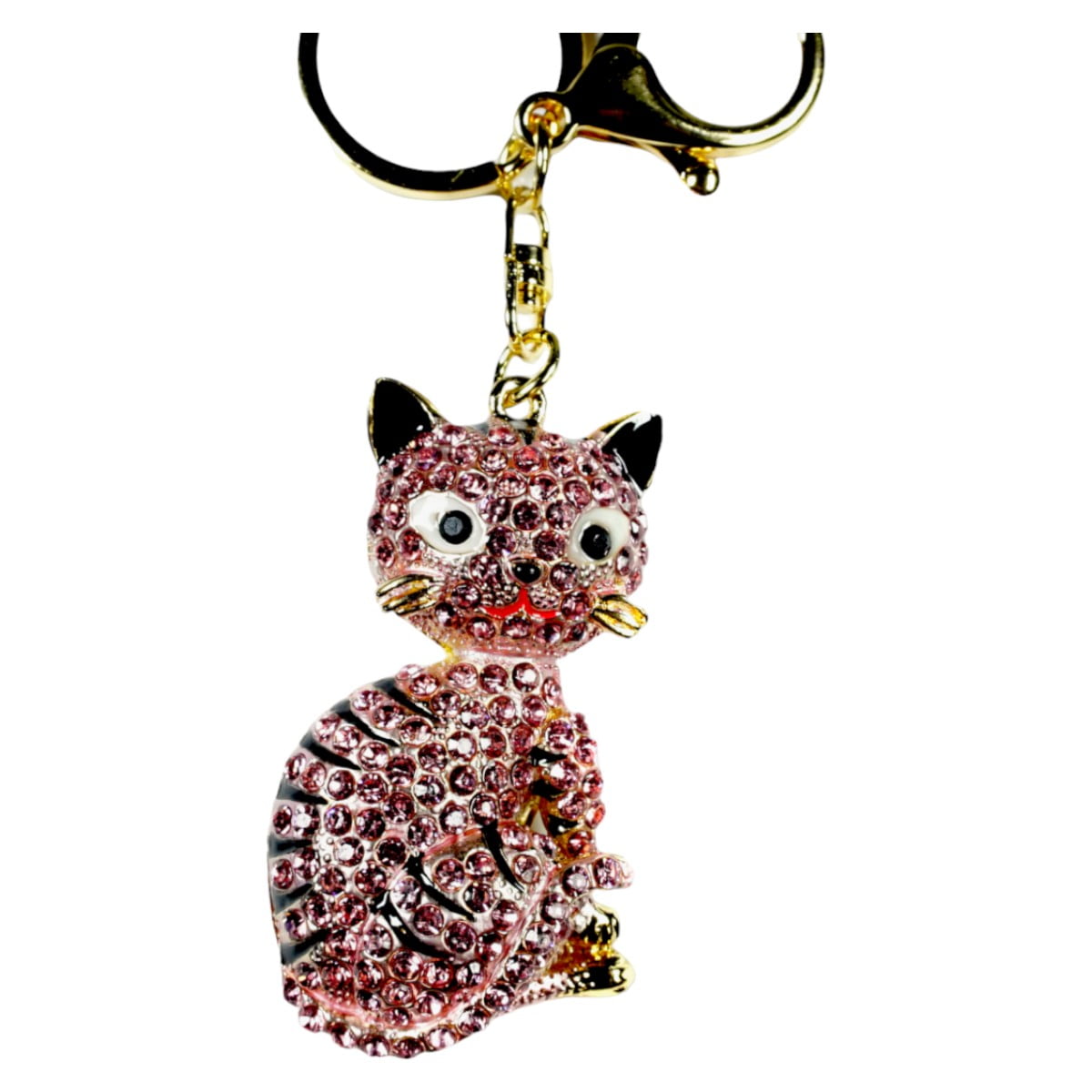 𝗟𝗟𝗔𝗩𝗘𝗥𝗢 𝗚𝗔𝗧𝗜𝗧𝗢 𝗞𝗜𝗧𝗧𝗬 𝗖𝗥𝗜𝗦𝗧𝗔𝗟 Llavero Gatito Cariñoso Cristales Aj55