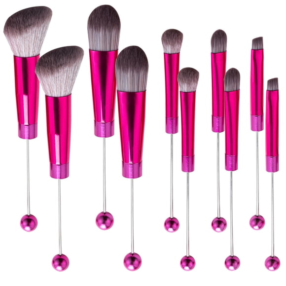 Brochas de Maquillaje AllGemDiy 10 pzas Kit DIY con Cuentas
