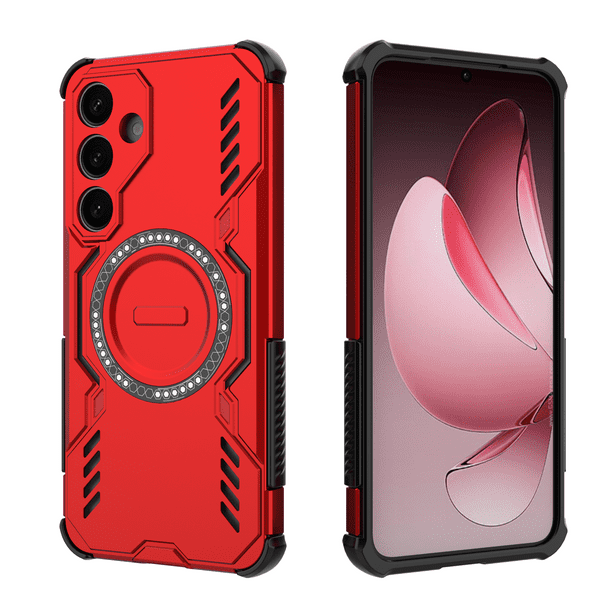 Funda FOXDOCK para Samsung Galaxy S25 Plus , magnética, resistente a golpes, con soporte, unisex, carga inalámbrica