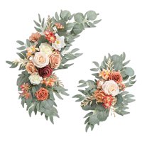 Magideal - Flores De Arco De Boda, Botín De Flores Artificiales, Botín De Flores Colgante Rústico, Telón De Fondo, Señal De Bienvenida, Botín De Flores Para Puer Estilo E