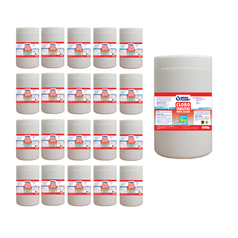 Genérica - Pack 20 Unidades Tableta Triple Acción, Pote 1Kg