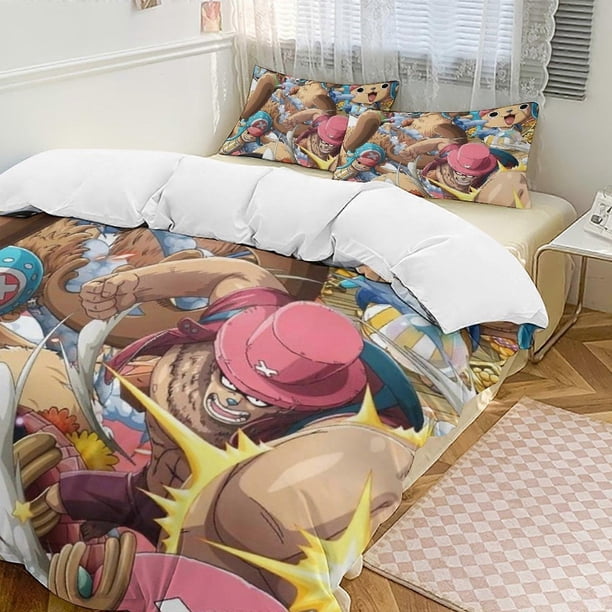 Tony Tony Chopper Bed Duvet Cover Funny Anime Cartoon Bedding Se Lightweight3 Piece Comforter Se, cases